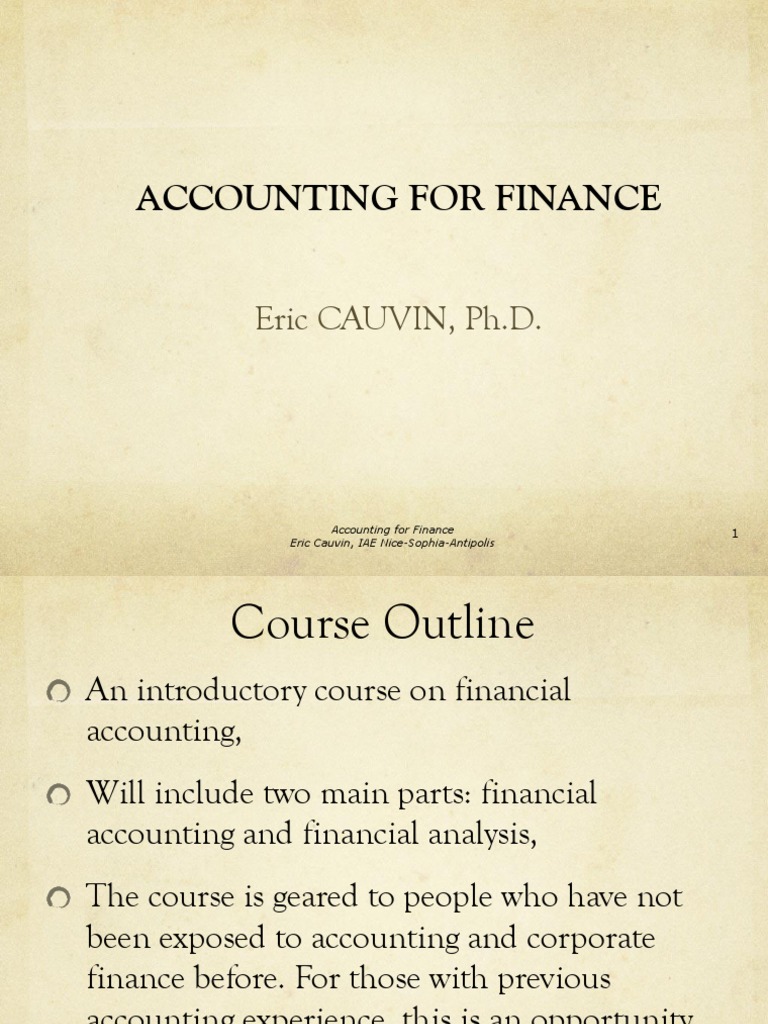 Introductory Financial Accounting Course | PDF | Balance Sheet | Equity ...