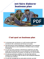 How to develop a business plan in French (Comment faire élaborer un business plan