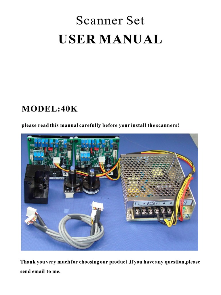 40K Scanner Set User Manual | PDF | Power Supply | Image Scanner
