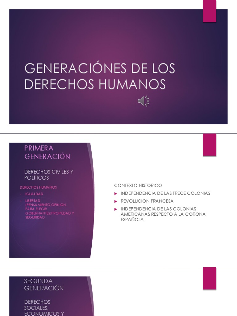 Generaciónes de Los Derechos Humanos | PDF | Política | Ciencias sociales