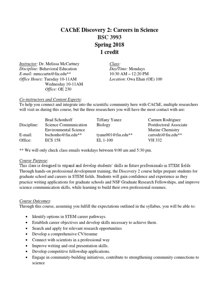 STEM Career Development Course Guide | PDF | Graduate School | Science ...