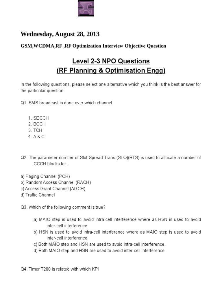 2G Level 2-3 NPO Questions | PDF | General Packet Radio Service ...