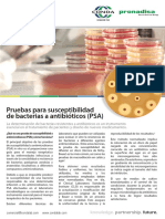 Prueba de Suceptibilidad Antimicrobiana