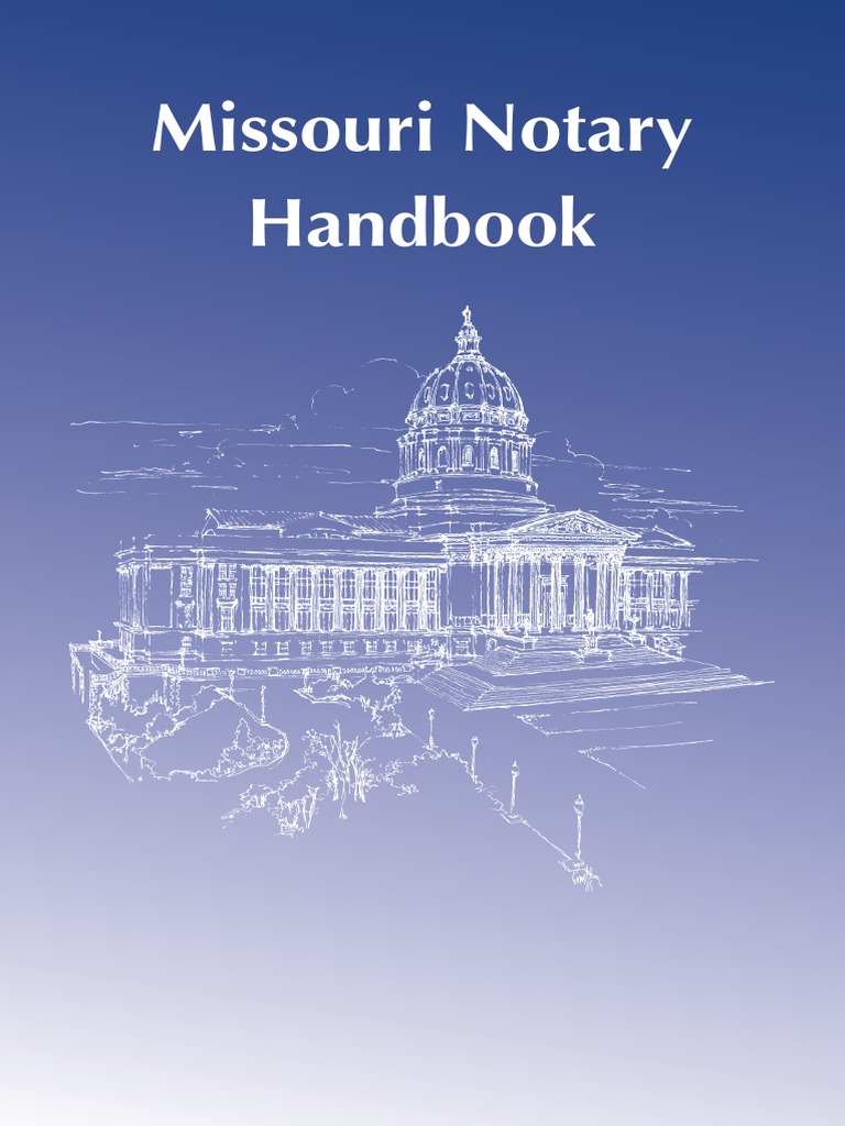 Missouri Notary Handbook PDF Notary Public Signature