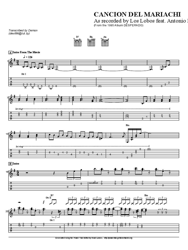 Cancion Del Mariachi | PDF | Ocio
