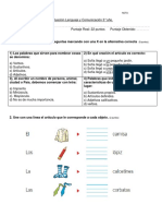 Evaluación Lenguaje Marzo (Julián)