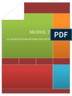 Modul 7 Uji Validitas Dan Reliabilitas Upload Web PDF