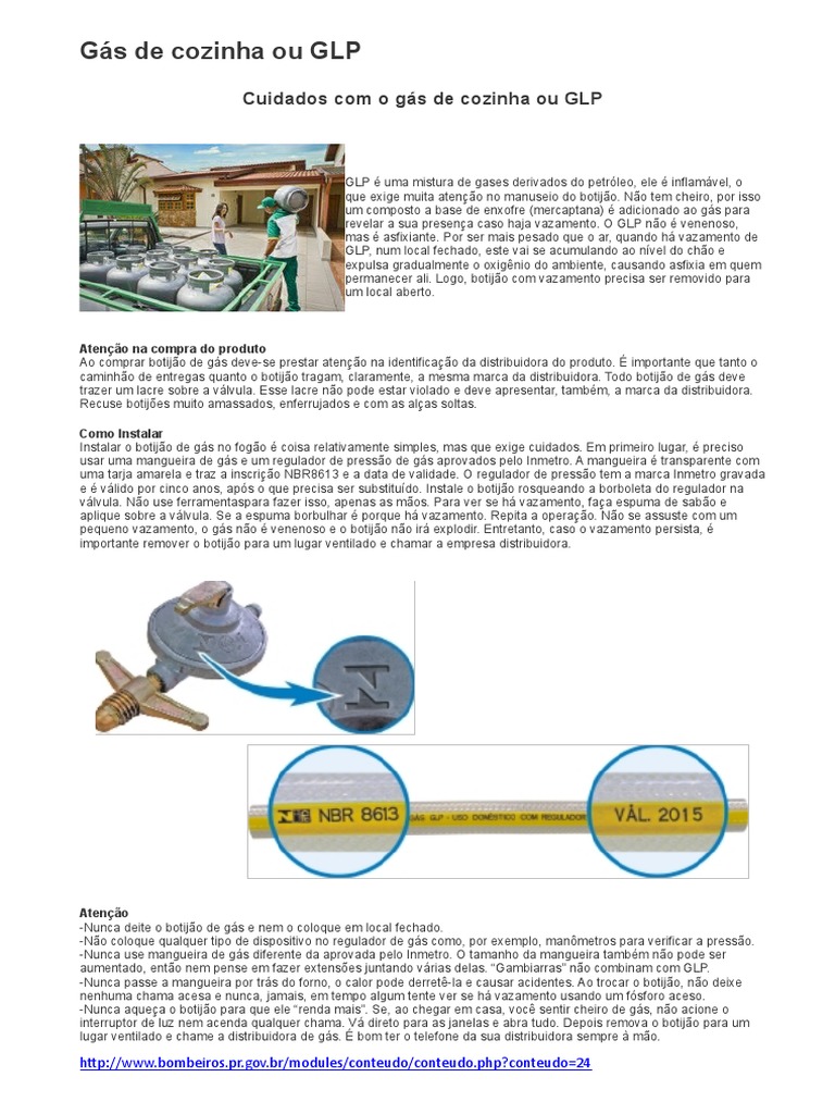 Gás de Cozinha Ou GLP | PDF | Gás liquefeito de petróleo | Hidrocarbonetos