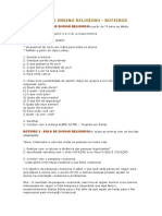 Aulas religiosas: roteiros para discussão de temas de fé