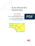 Méthode Des Éléments Finis. Élasticité Plane PDF