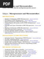 Microprocessors and Microcontrollers - Lecture Notes, Study Materials and Important Questions Answers