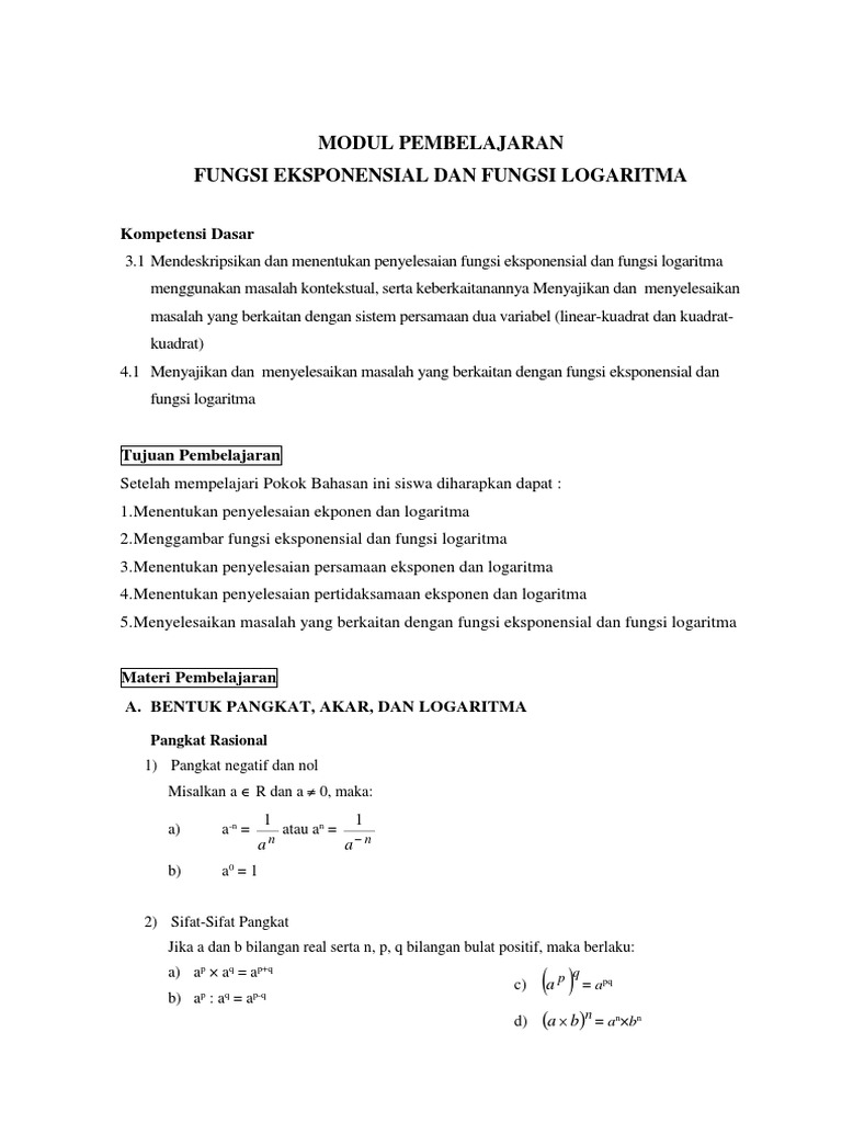 Eksponen Dan Logaritma Ok