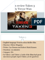 Film Review-Taken 3 by Trevor Wan