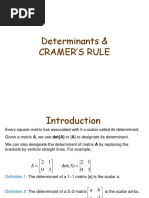 Determinants & Cramer'S Rule