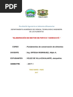 Facultad de Ingeniería en Industrias Alimentarias: "Elaboración de Nectar de Papaya Y Maracuyá "