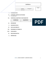 I. II. Intended Learning Outcomes: Distillation