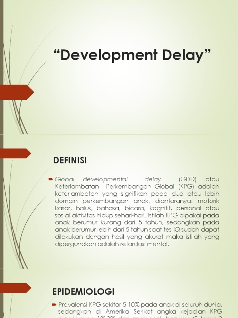 Global Developmental Delay in Children | PDF | Self-Improvement ...