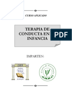 Curso. Terapia de Conducta en La Infancia