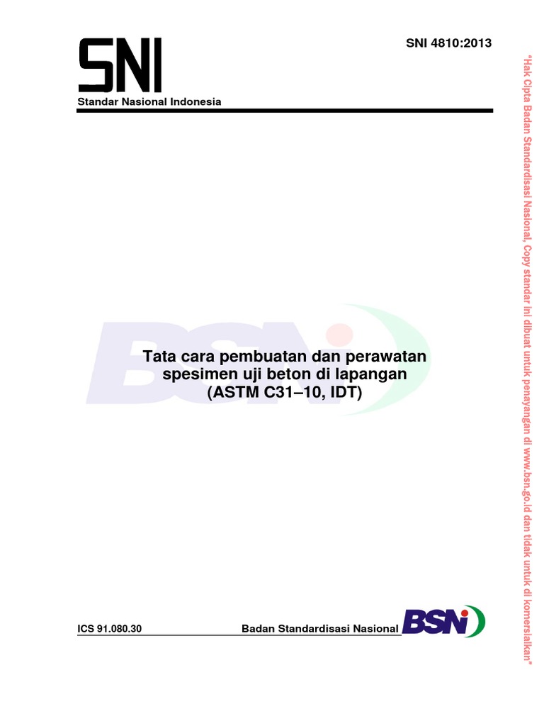 Sni 4810 2013 PDF | PDF