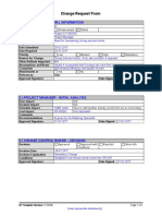 CDC UP Change Request Form Example