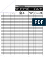 Incident Tracking Spreadsheet