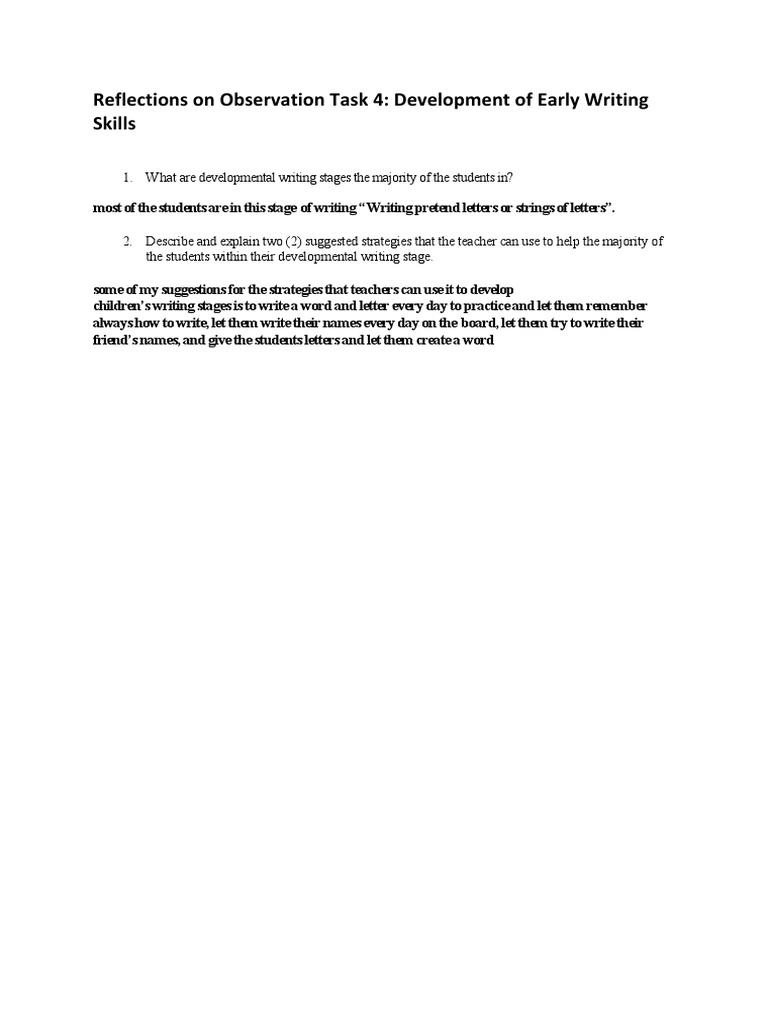 Reflection 4 | PDF | Career & Growth | Self-Improvement