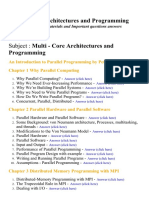Multi Core Architectures and Programming - Lecture Notes, Study Materials and Important questions answers
