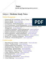 Medicine Study Notes - Lecture Notes, Study Materials and Important questions answers