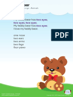 Lyrics Poster My Teddy Bear PDF
