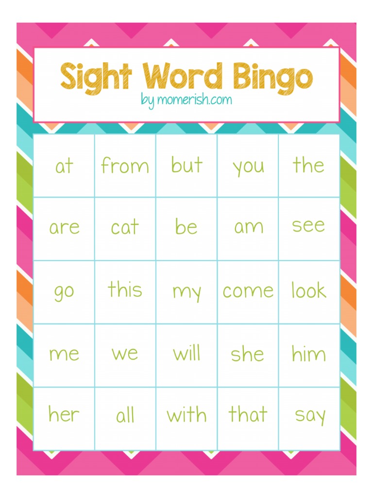 sight-word-bingo-printable