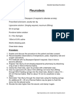 Pleurodesis SOP