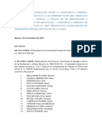 Acuerdo de Colaboración Entre La Comunidad Campesina San Antonio de Rancas y Los Representates Del Proyecto