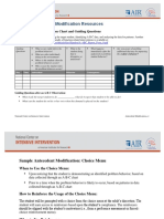 Sample Antecedent Modification Charts