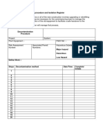 2. Decontamination Procedure and Isolation Register