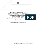 Programmi Esame Livelli Competenza Conservatorio PDF