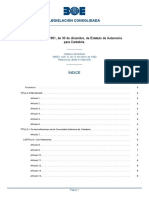 Ley Orgánica 8 - 1981, de 30 de Diciembre, de Estatuto de Autonomía para Cantabria PDF