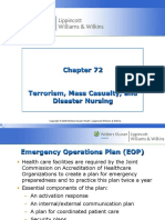 Terrorism, Mass Casualty, and Disaster Nursing