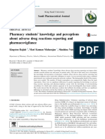 Pharmacy Students' Knowledge and Perceptions About Adverse Drug Reactions Reporting and Pharmacovigilance