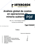 Analisis Global de Costos en Operaciones de Mina Subterranea