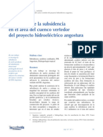 Estimación de La Subsidencia en El Área Del Cuenco Vertedor Del Proyecto Hidroeléctrico Angostura