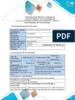 Guía de Actividades y Rubrica de Evaluacion - Paso 2. Generalidades de Farmacologia