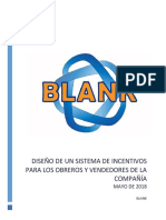 Diseño de Un Sistema de Incentivos para Trabajadores y Obreros de La Compañía Blank