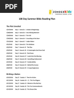 100 Day Bible Reading Plan