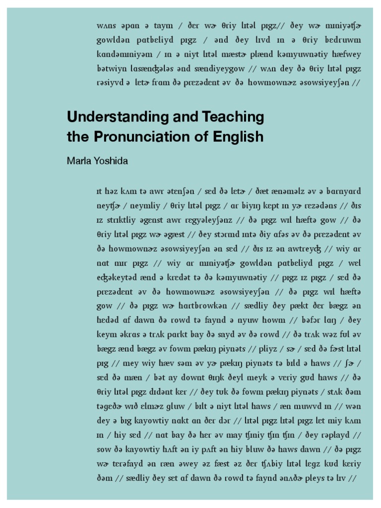 Understanding and Teaching The Pronunciation of English | PDF | English ...
