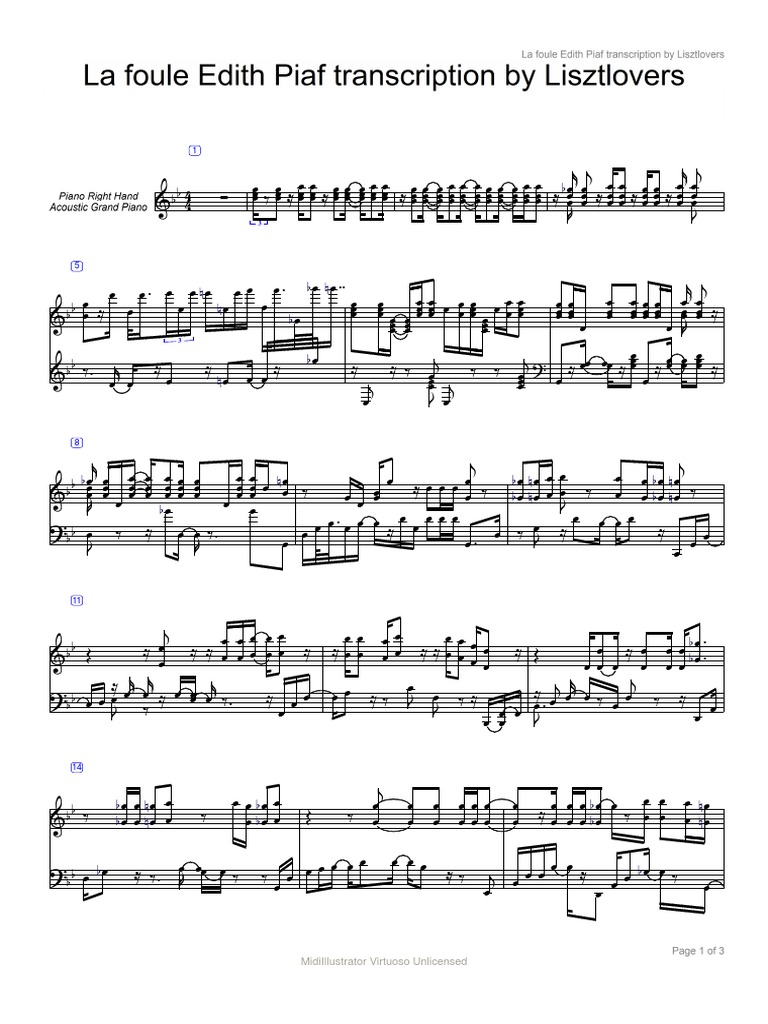 La foule Edith Piaf transcription by Lisztlovers.pdf