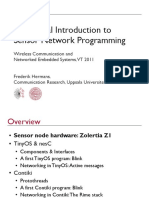 A Practical Introduction To Sensor Network Programming: Wireless Communication and Networked Embedded Systems, VT 2011