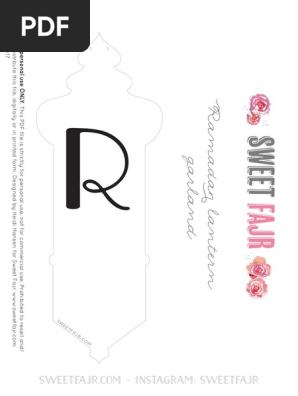 Sweet Fajr Ramadan Lantern Garland White