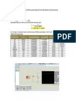 Cálculos para El Filtro Pasa Bajo Del Circuito Divisor de Frecuencia