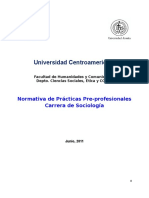 Normativa de Prc3a1cticas Pre Profesionales de La Carrera de Sociologc3ada