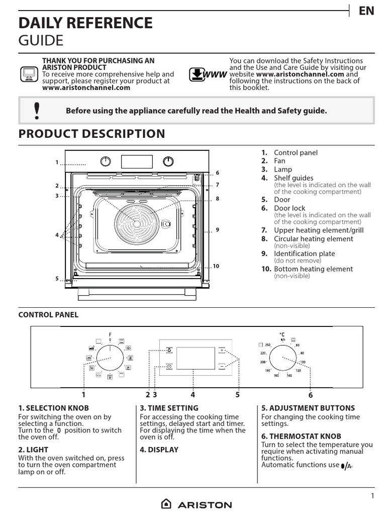 Ariston Manual Baking Roasting